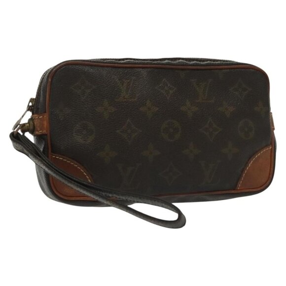 LOUIS VUITTON Monogram Marly Dragonne PM Clutch Bag M51827 LV Auth th6275 - Picture 1 of 16